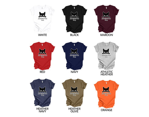 Cat Peeking Shirt, Judging you Silently Shirt, Funny Black Cat Shirt, Gifts for Cats Lover, Cat Mom Shirt, Black Cat T-shirt, Peeking Shirt